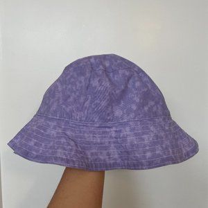 Hand-Sewn Reversible Purple & White Bucket Hat